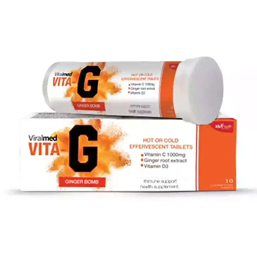 Viralmed Vita-G Ginger Bomb Effervescent Tablets, 10's