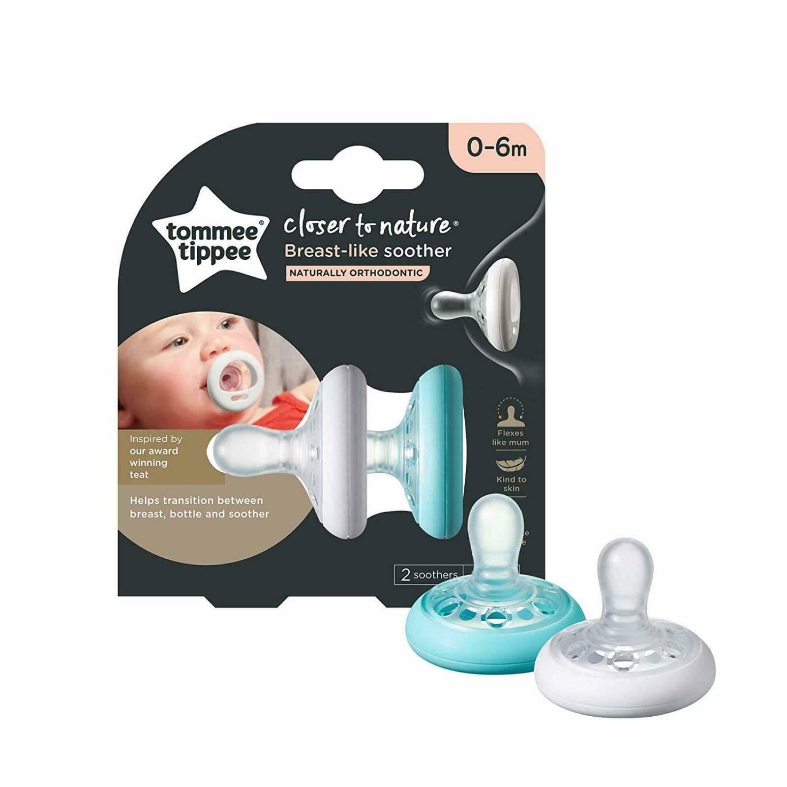 Tommee Tippee Baby Tommee Tippee Closer to Nature Breastlike Soother 5010415334404 232607