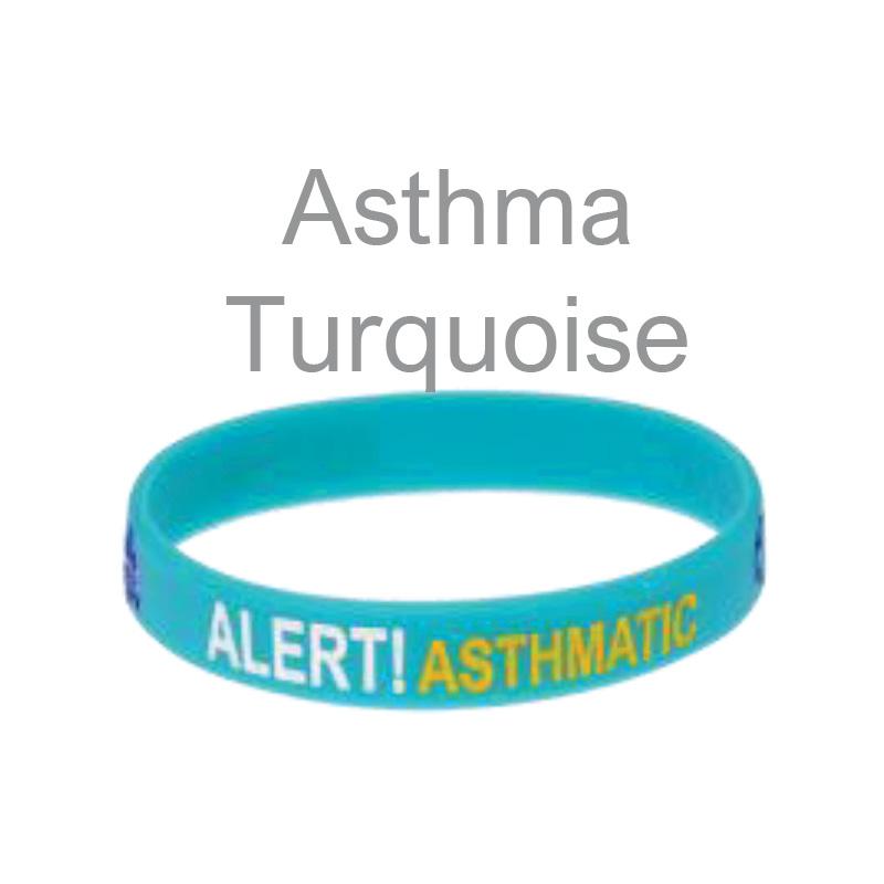Mediband Asthma Alert Turquoise, M