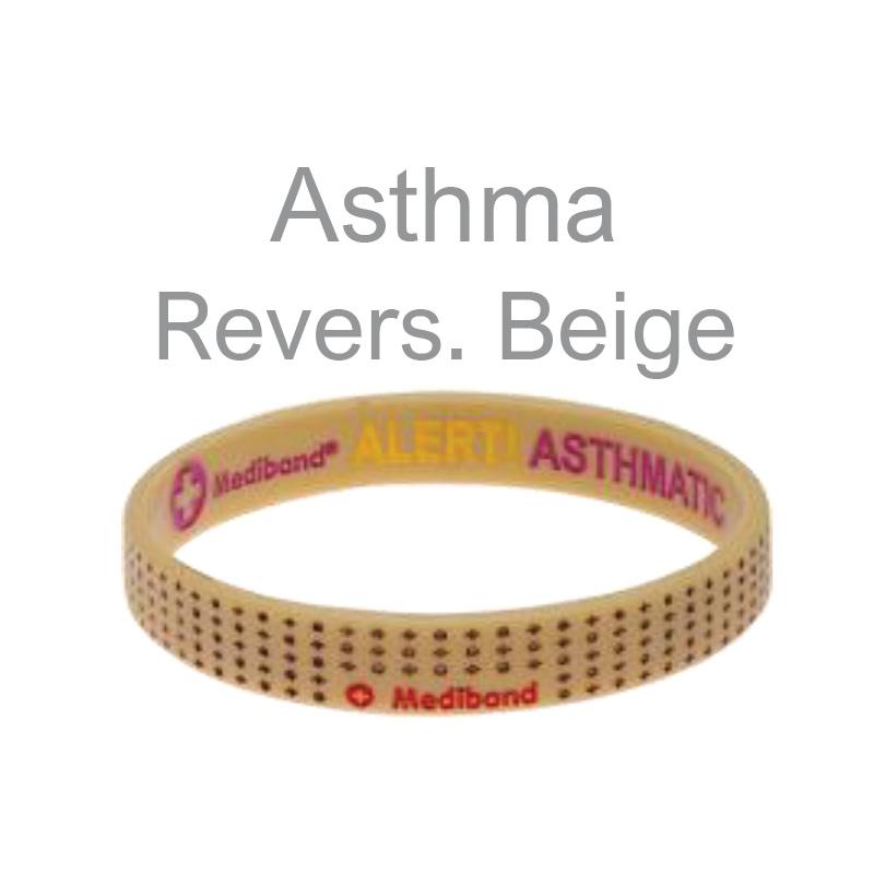 Mediband Asthma Alert Reversable Beige Dot, L
