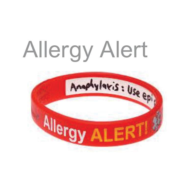 Mediband Allergy Write On Red, L