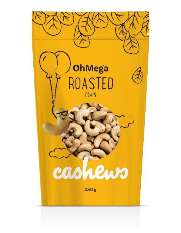 OhMega Roasted Cashew Nuts, 250g