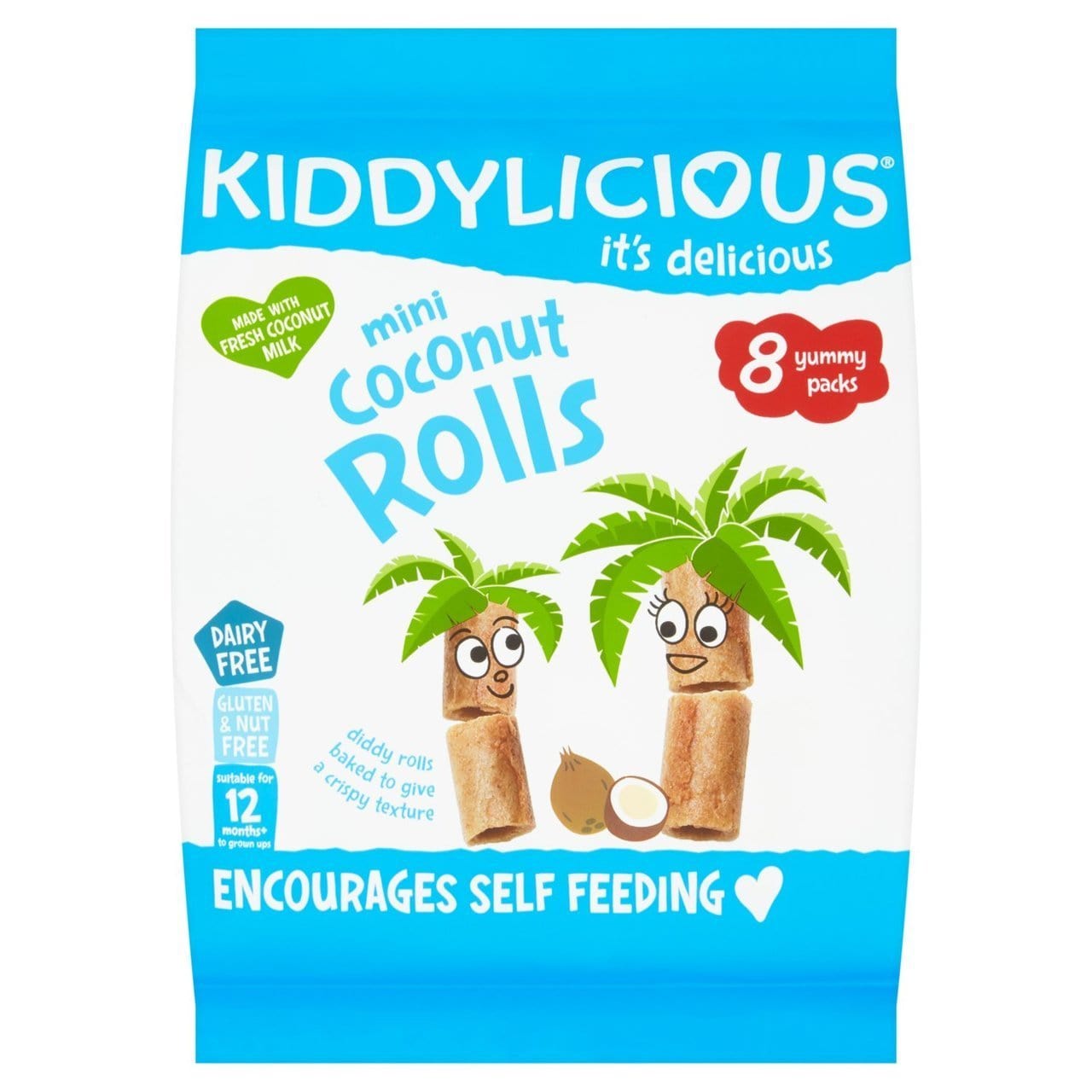 Kiddylicious Baby Kiddylicious Mini Coconut Roll 12m+ 5060040254172 234576