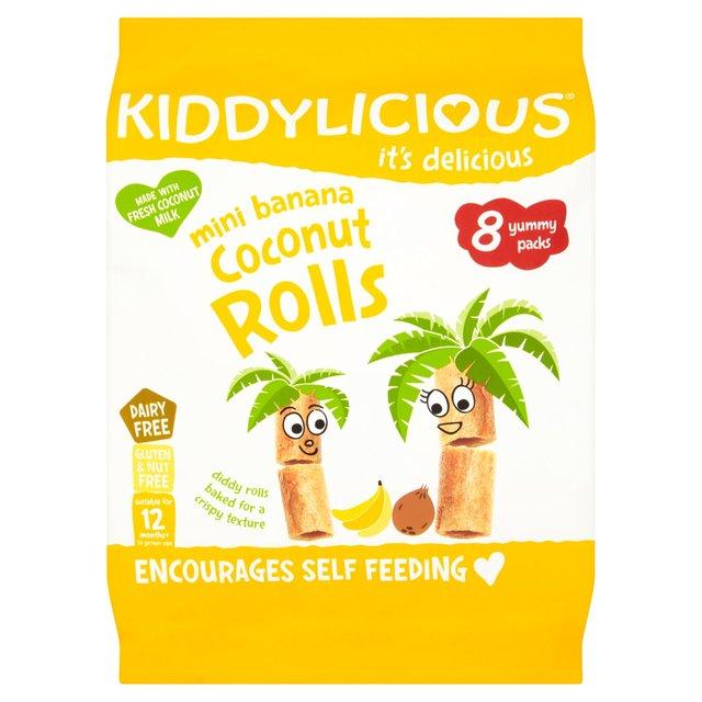 Kiddylicious Baby Kiddylicous Mini Banana Coconut Rolls 12m+ 5060040254257 234577