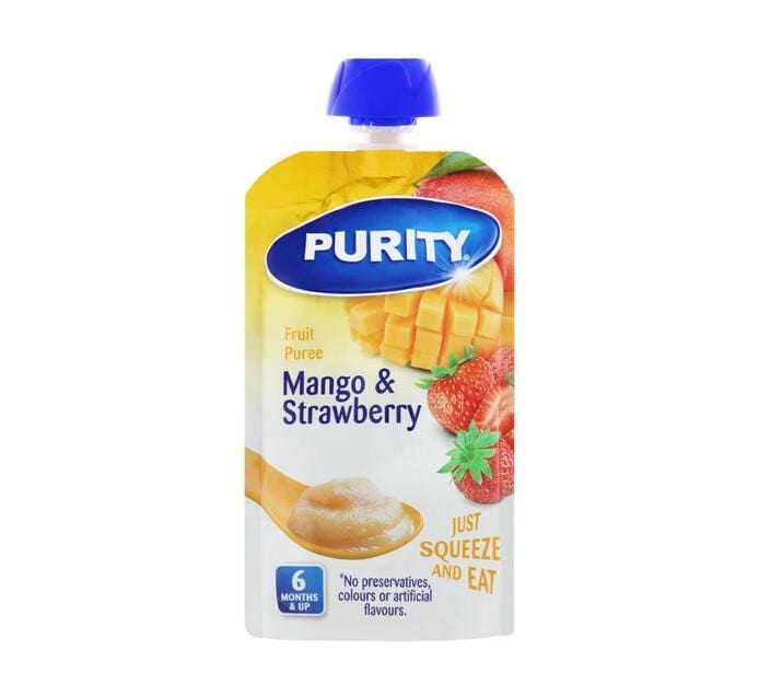 Purity Baby Purity Fruit Puree Mango Strawberry, 110ml 6009516204401 235758