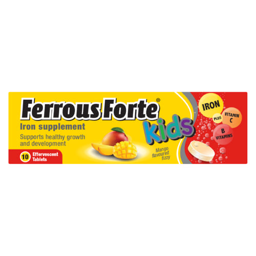 Ferrous Forte Kids Fizz Eff Tabs, 10's