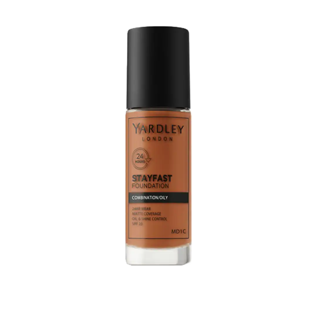 Yardley Stayfast Foundation Combination/Oily Skin with SPF20, Assorted