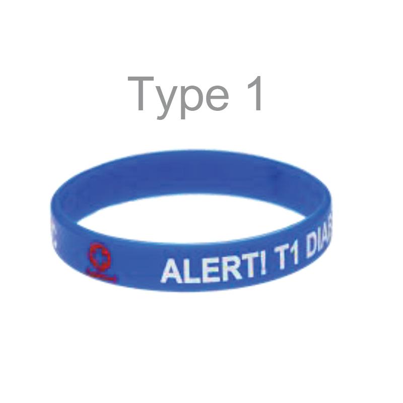 Mediband Type 1 Diabetes Alert Blue, M