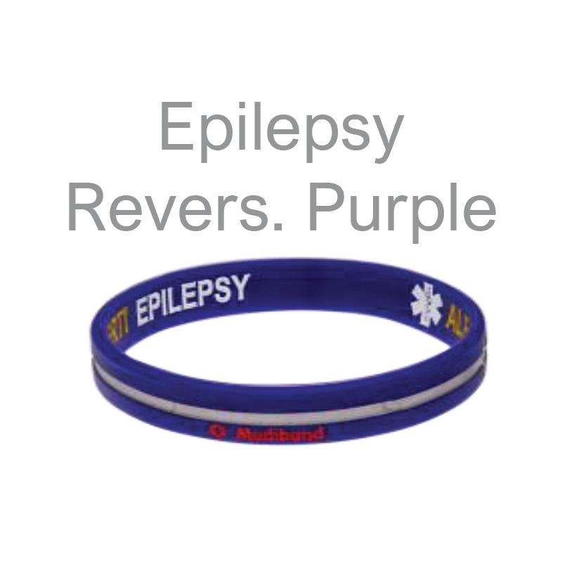 Mediband Epilepsy Alert Reversible Purple, L