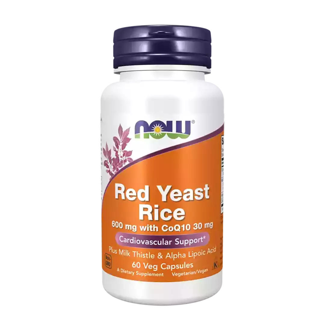 NOW Foods Red Yeast Rice CoQ10 Capsules, 60's