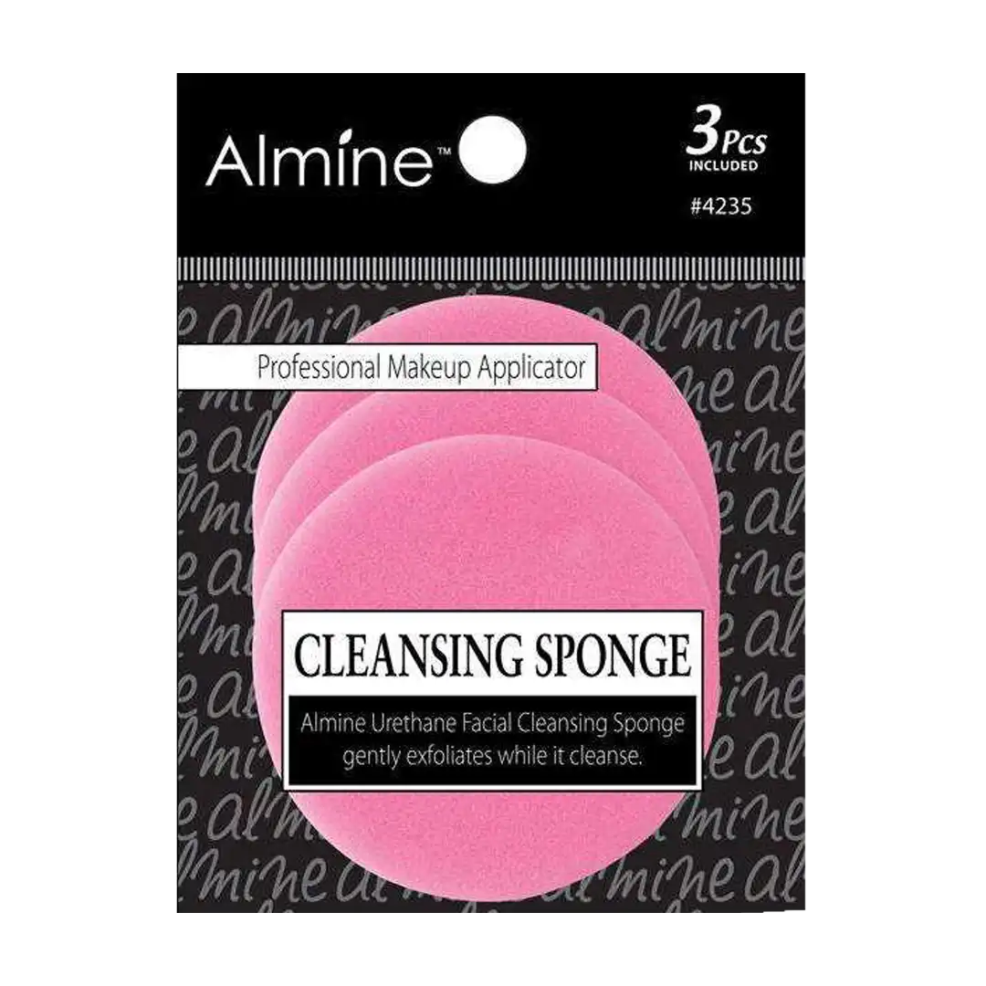 Almine Urethane Cleansing Sponge, Pink