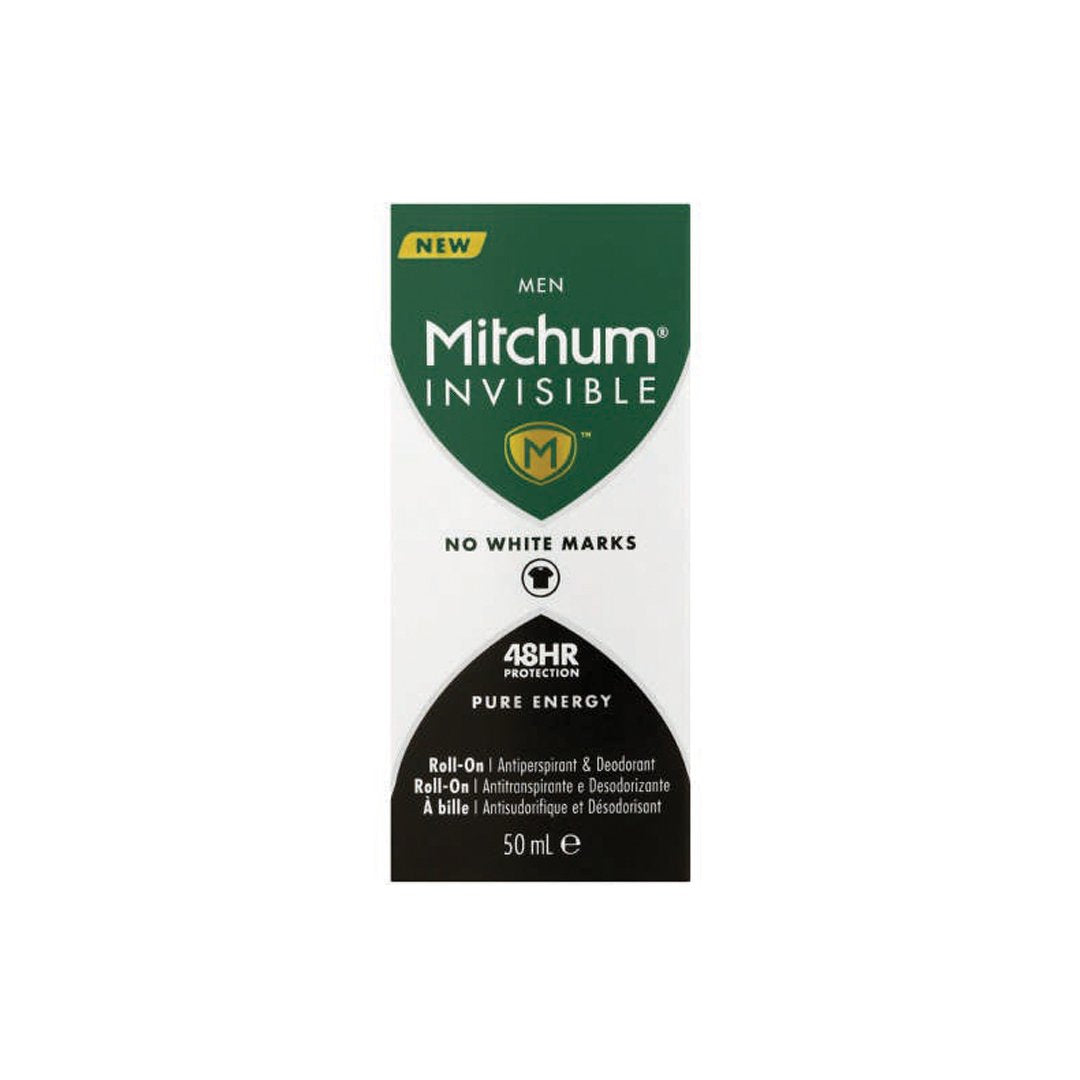 Mitchum Invisible Roll On Men Pure Energy, 50ml