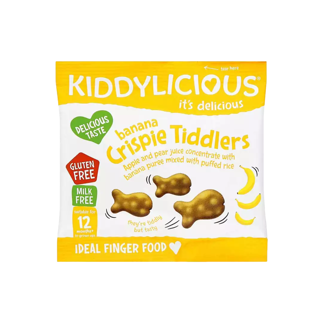 Kiddylicious Crispie Tiddler Banana 12g, 12m+