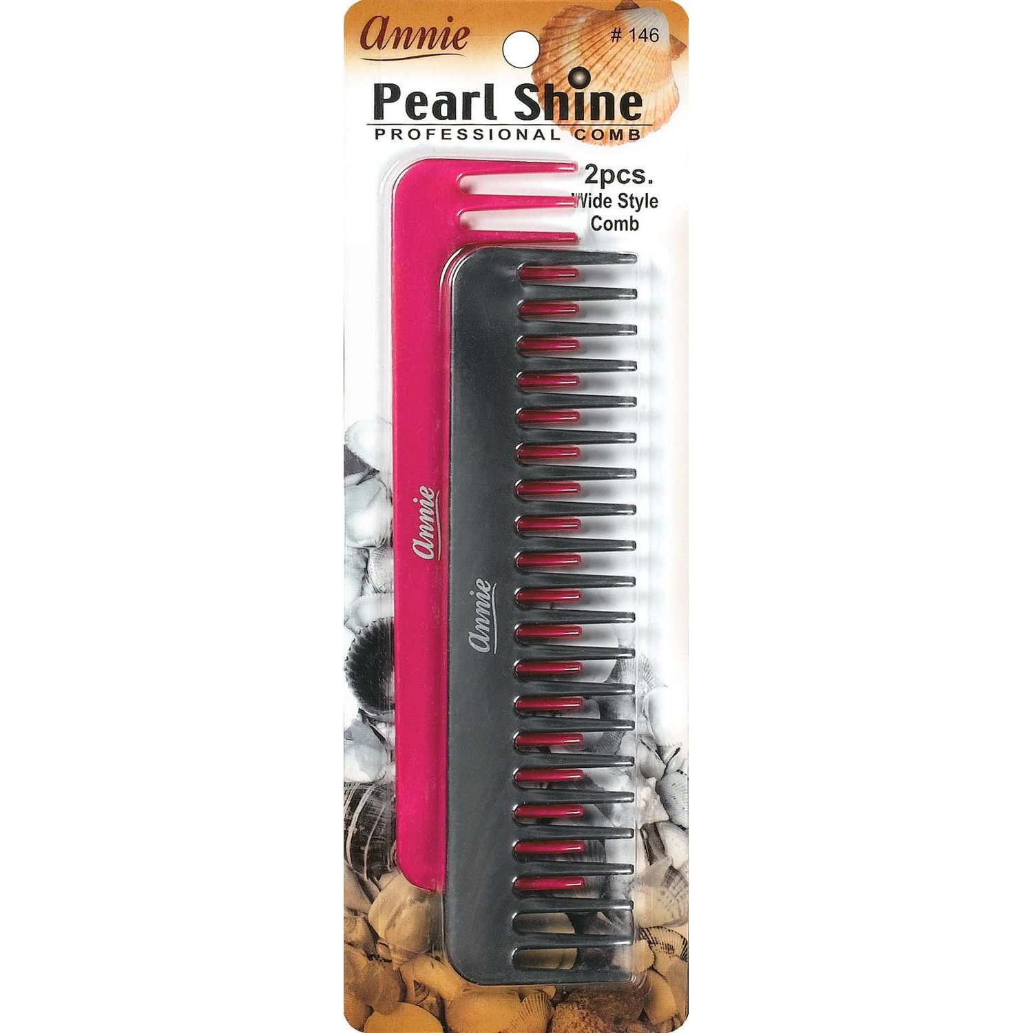 Annie Pearl Shine Comb 146, 2 Pack