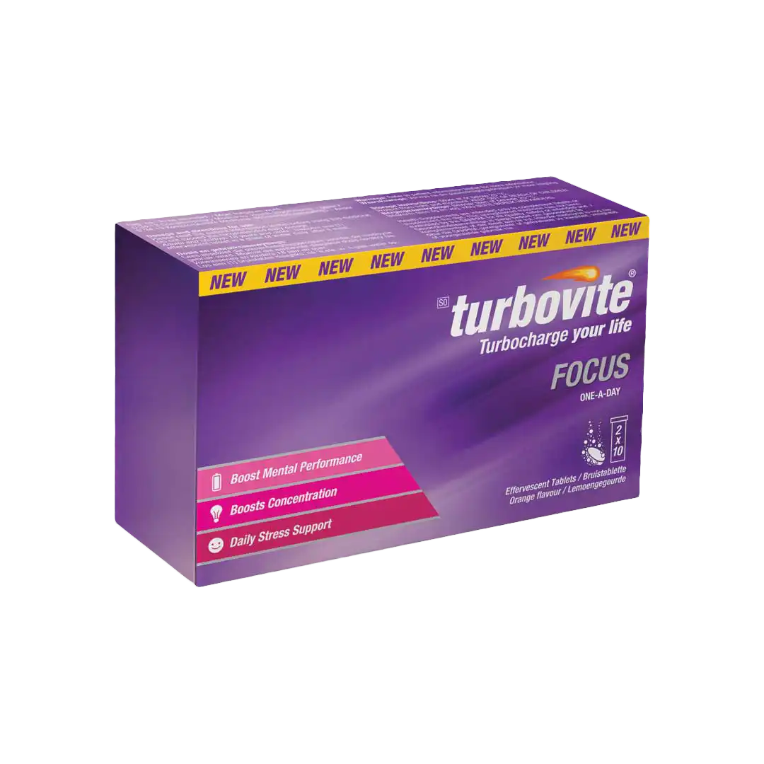 Turbovite Focus Effervescent Tablets, 20's