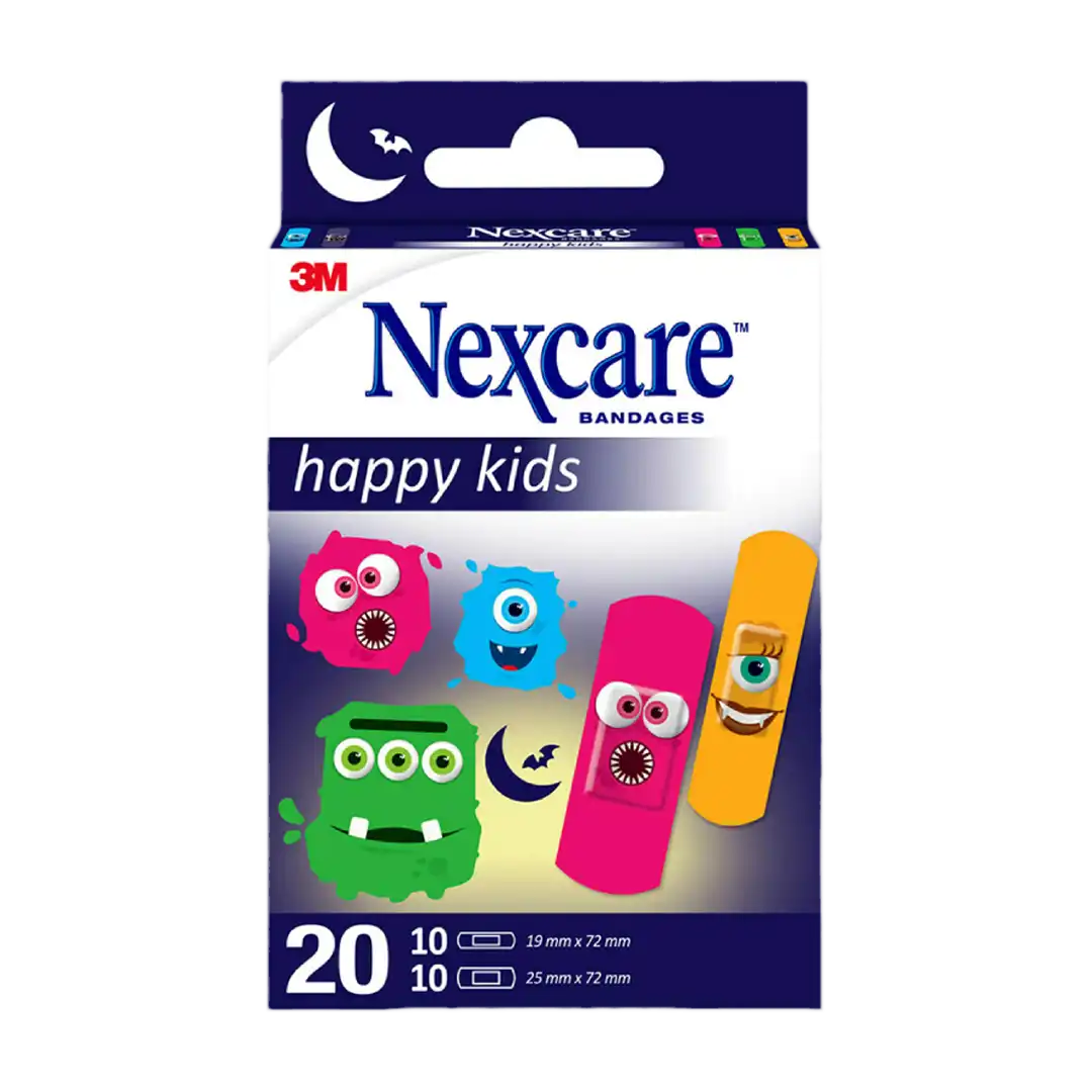 Nexcare 3M Happy Kids Monsters, 20's
