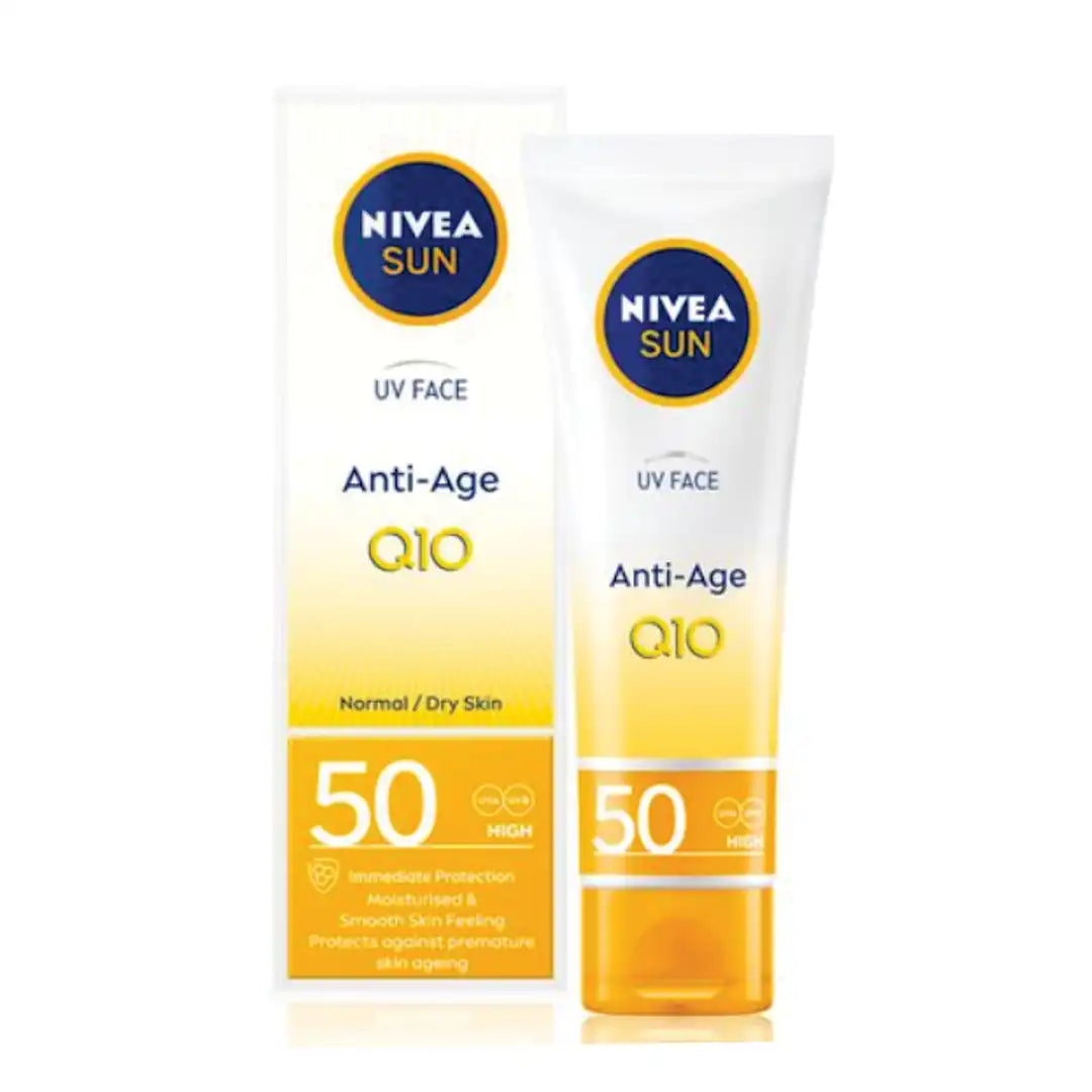 Nivea Sun SPF50 Q10 Anti Age Face Cream, 50ml