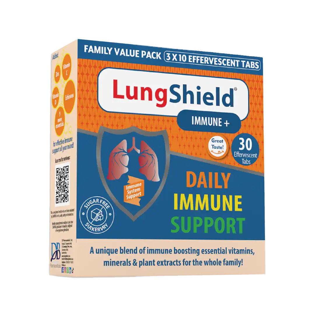 Lungshield Immune+ Daily Immune Support Effervescent Tabs, 30's