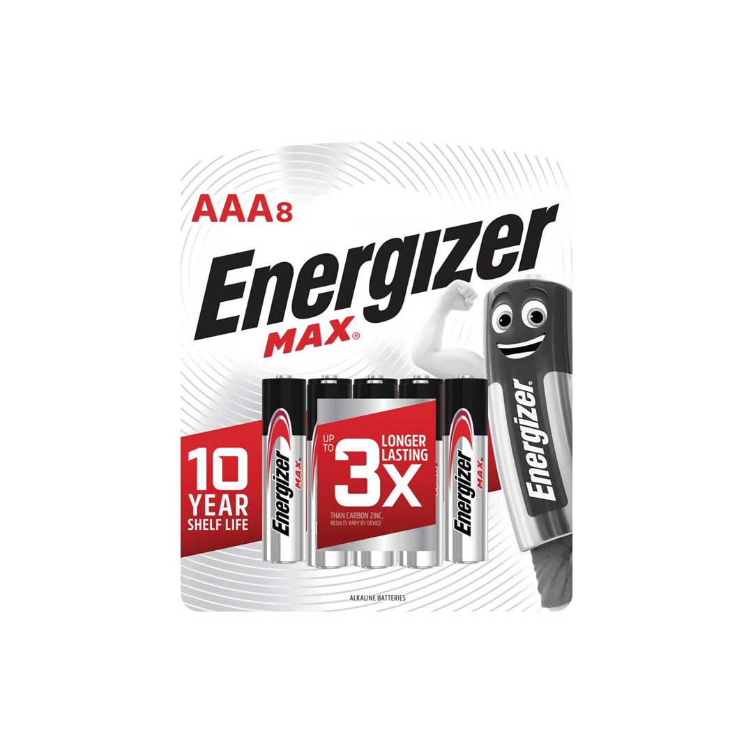 Energizer Max AAA, 8 Pack