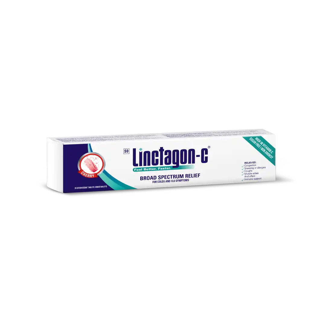 Linctagon-C Effervescent Cherry Tablets, 20's
