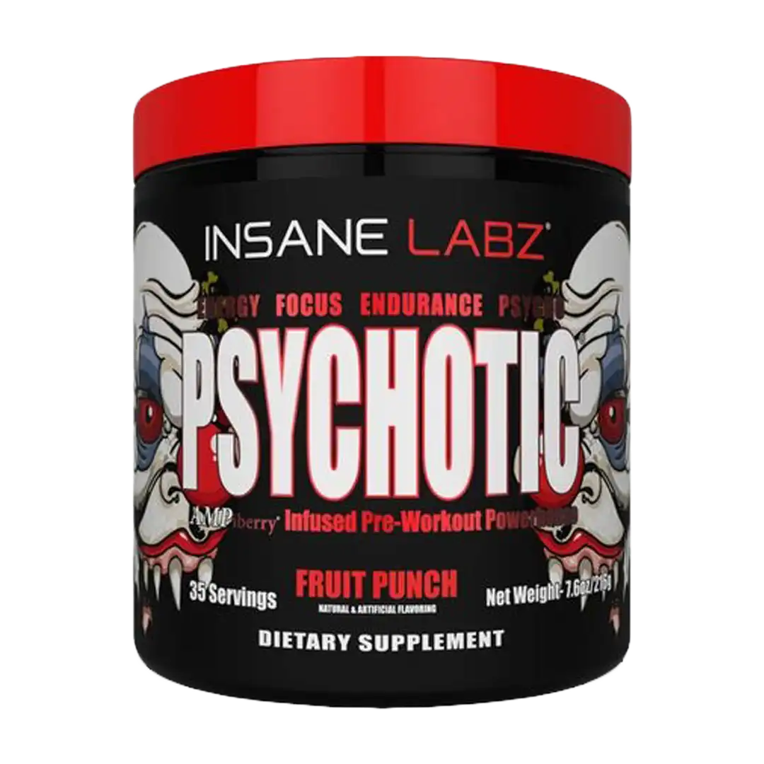 Insane Labz Psychotic Pre-Workout Powder 216g, Assorted