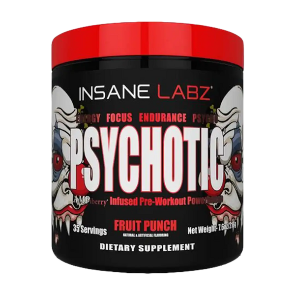 Insane Labz Psychotic Pre-Workout Powder 216g, Assorted