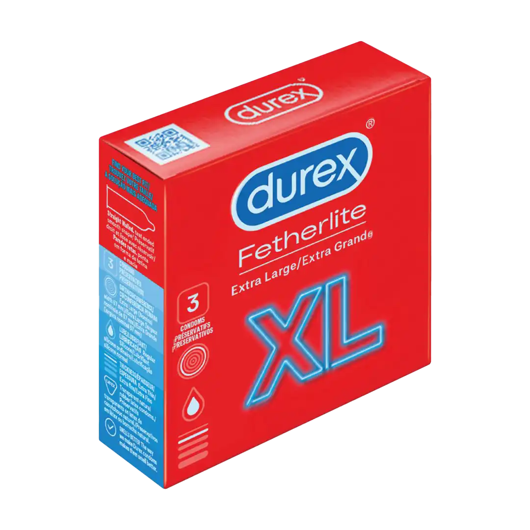 Durex Fetherlite XL Condoms, 3 Pack