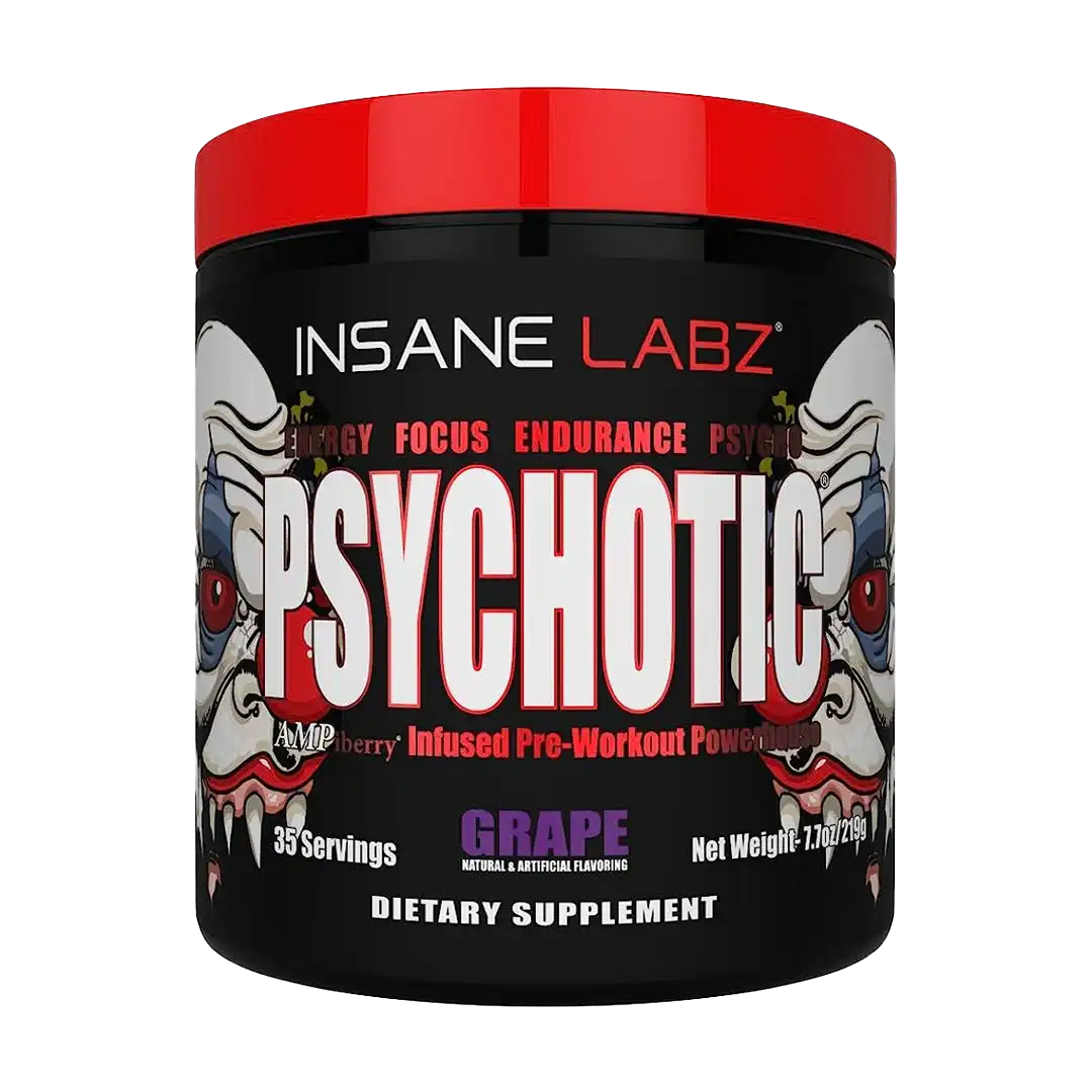 Insane Labz Psychotic Pre-Workout Powder 216g, Assorted