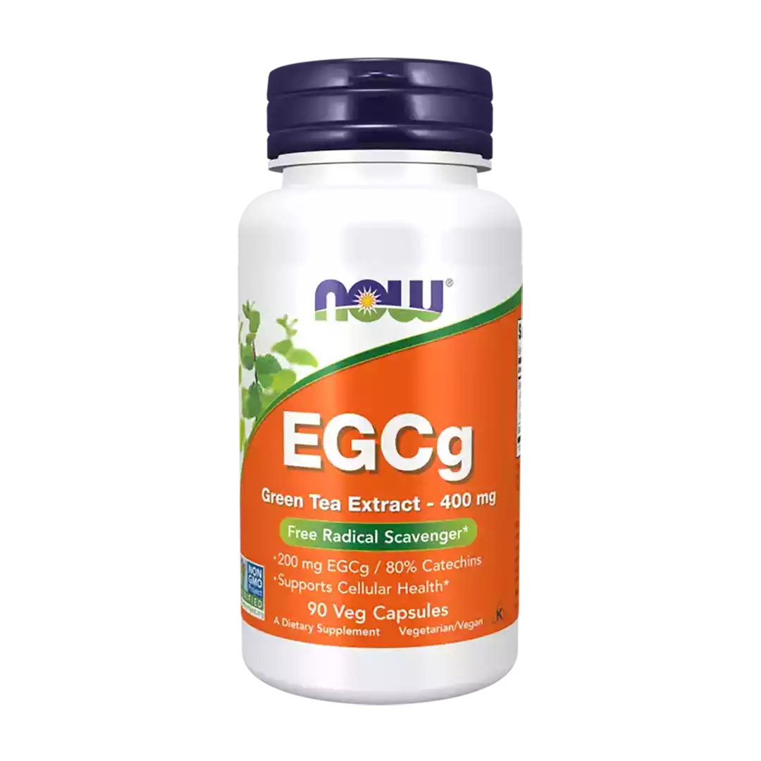 NOW Foods EGCg Green Tea Extract 400 mg Veg Capsules, 90's