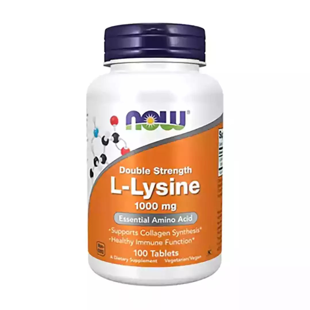 NOW Foods L-Lysine, Double Strength 1000 mg Tablets, 100's