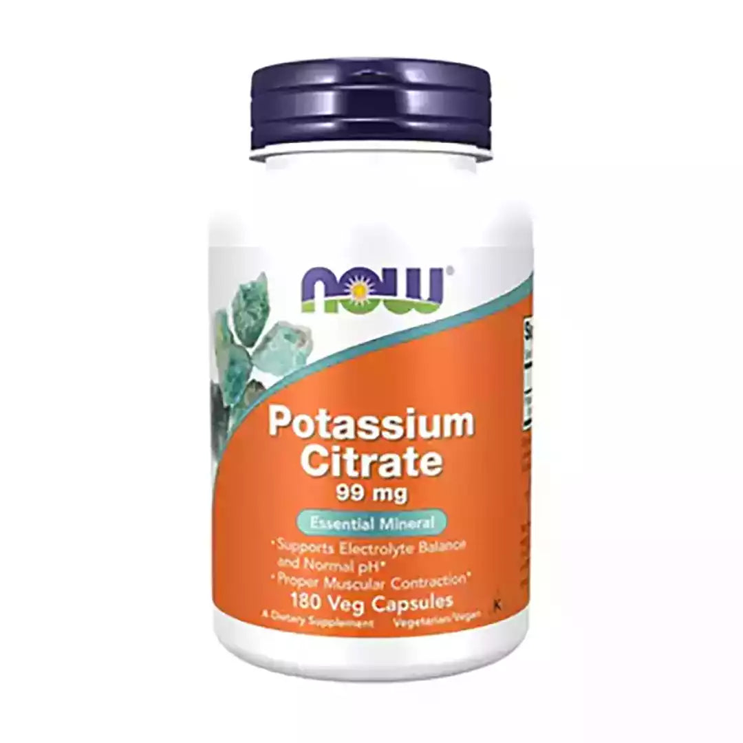 NOW Foods Potassium Citrate 99mg Veg Capsules, 180's