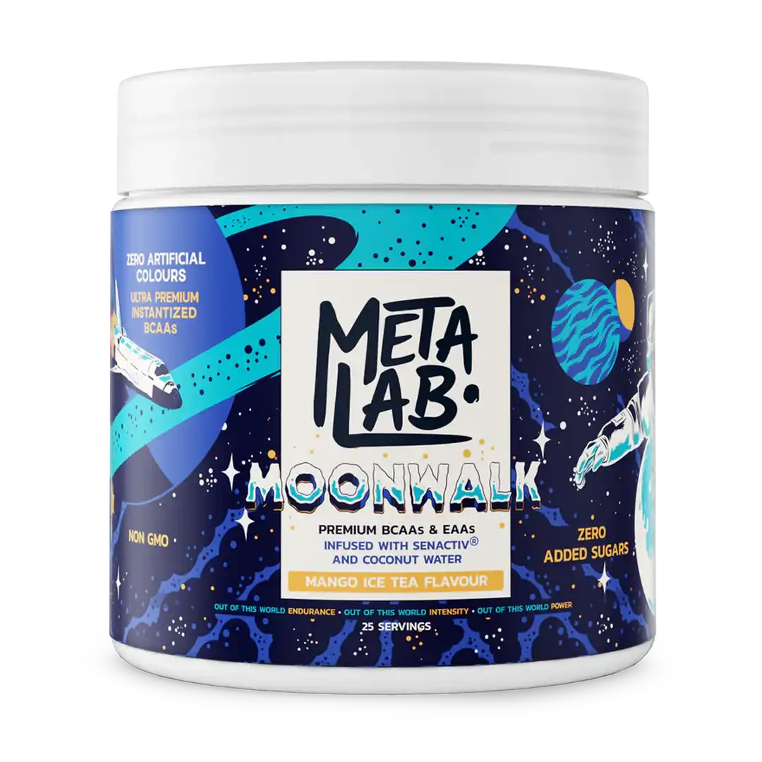 Metalab Moonwalk Premium BCAAs and EAAs Mango Ice Tea, 25 Servings