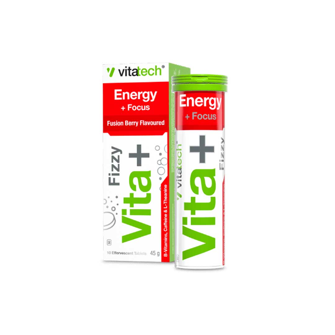 Vitatech Vita+ Energy & Focus Fusion Berry Effervescent, 10's