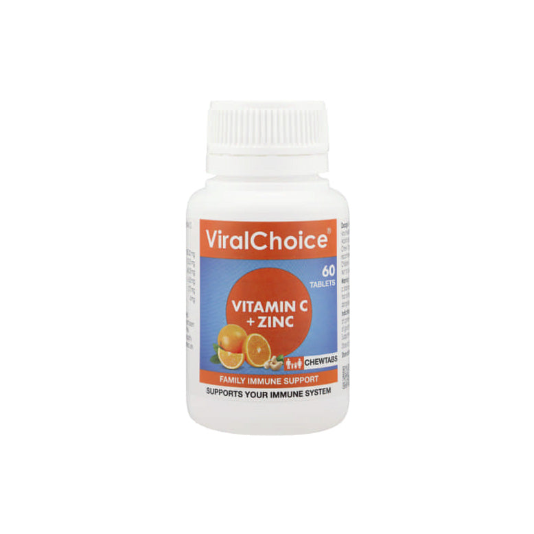 ViralChoice Zinc & Vitamin C Chewable Tablets , 60's