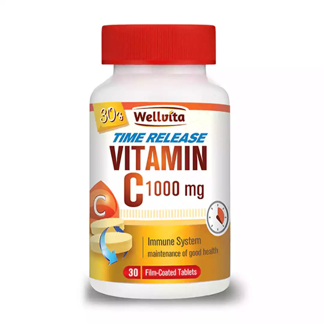 Wellvita Vitamin C 1000mg Time Release Tablets, 30's
