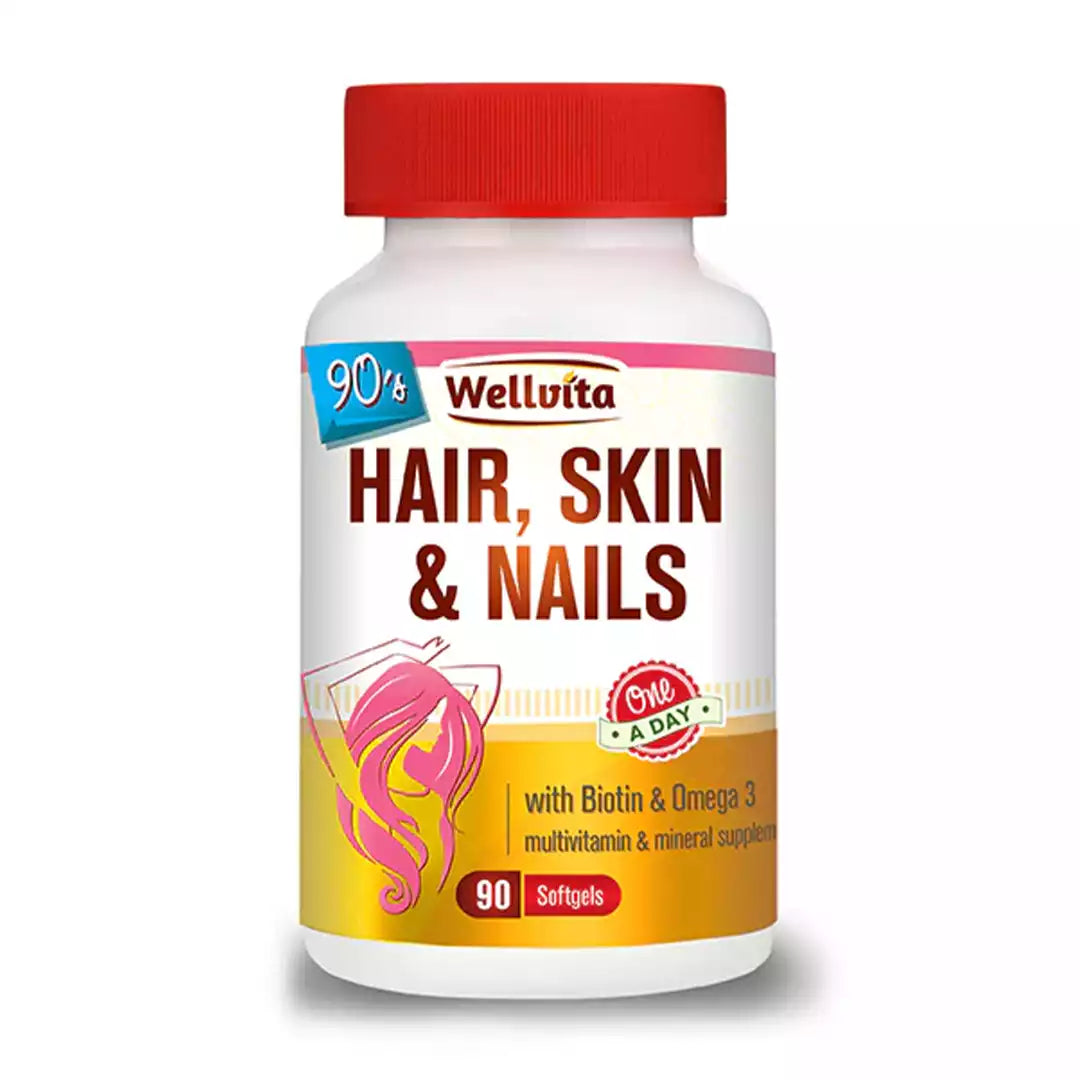 Wellvita Hair Skin & Nails Softgels, 90's