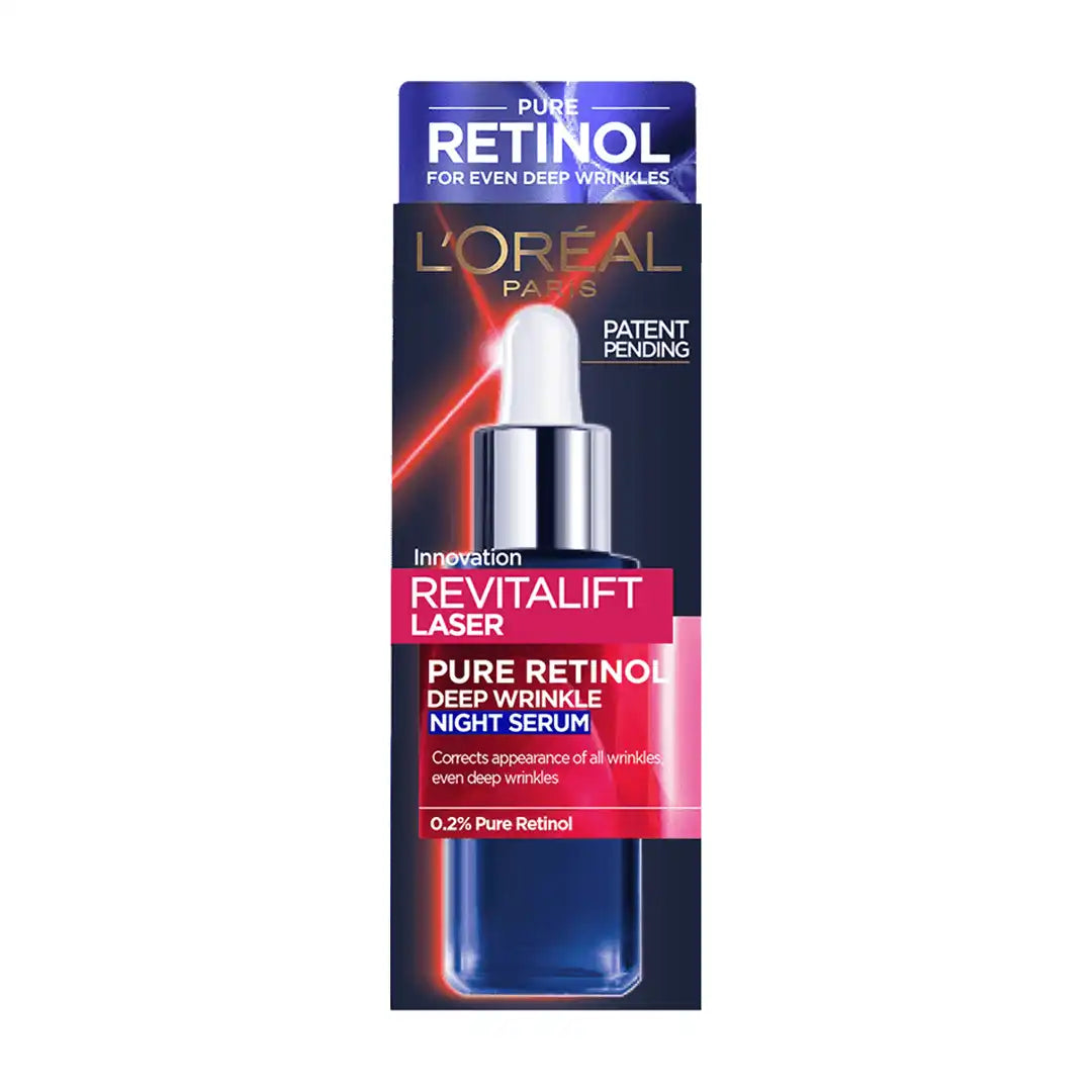L'Oréal  Revitalift Laser Pure Retinol Deep Anti-Wrinkle Night Serum, 30ml