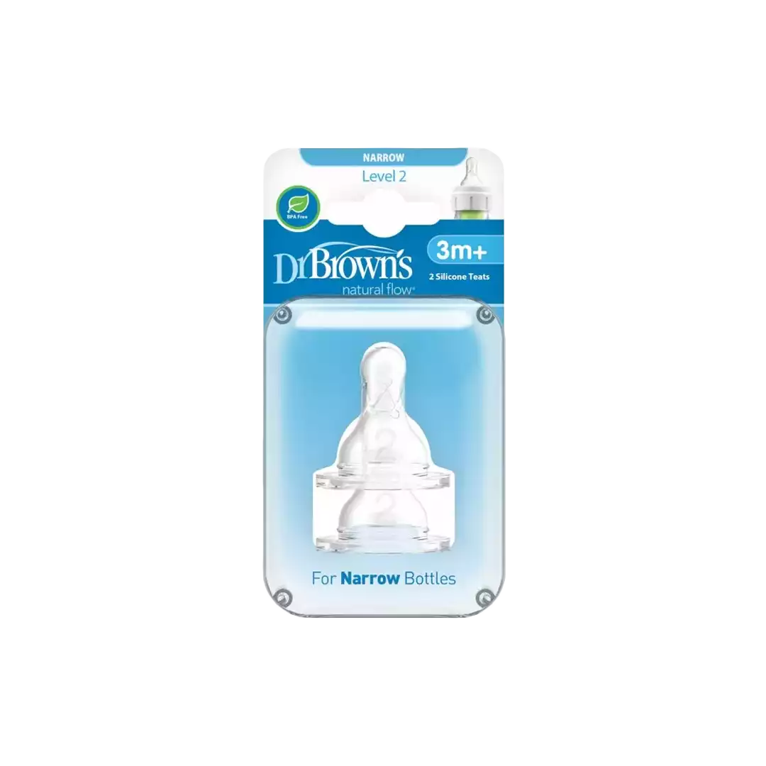 Dr Brown's Options Silicone Narrow Neck Teat, Assorted Sizes