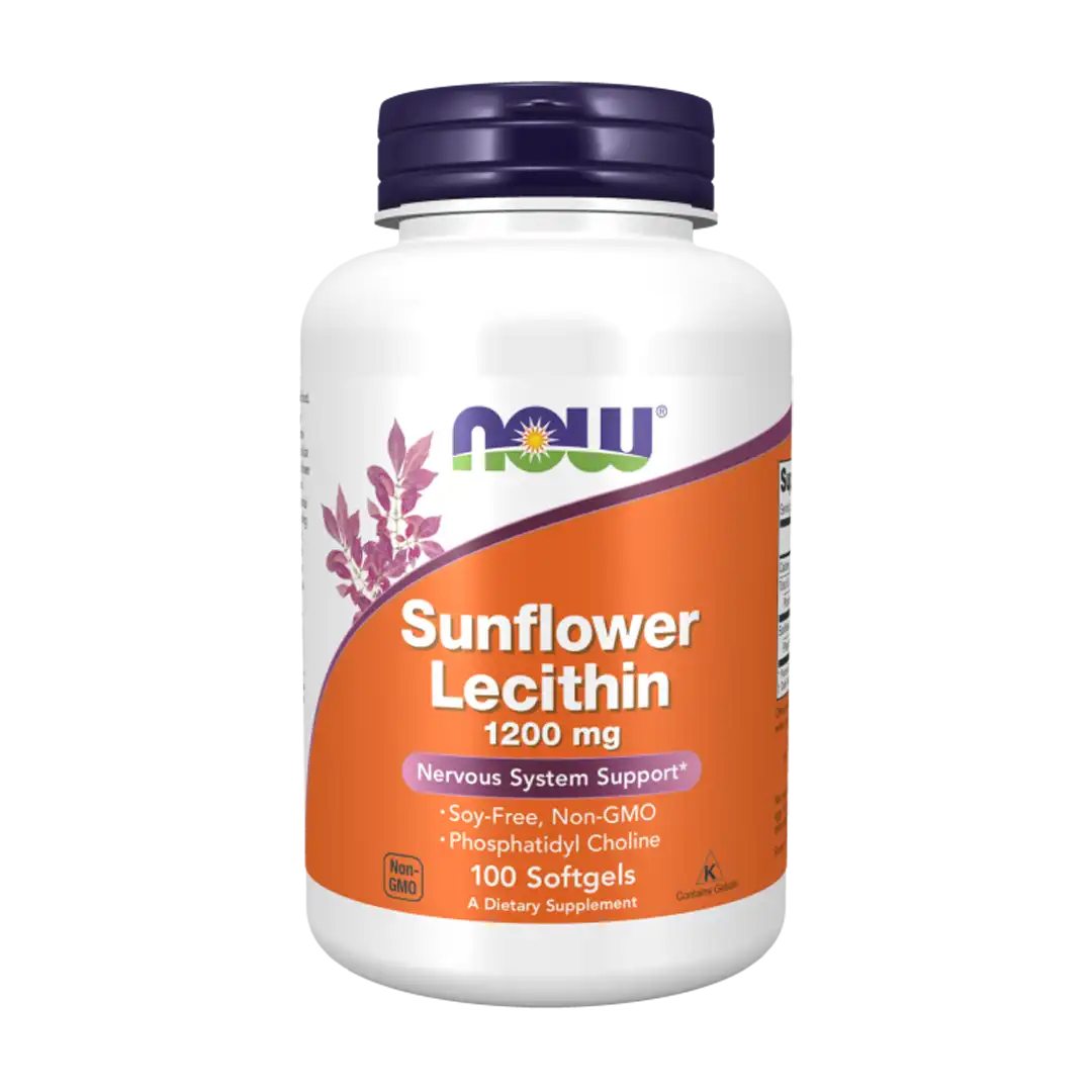 NOW Foods Sunflower Lecithin 1200mg Softgels, 100's