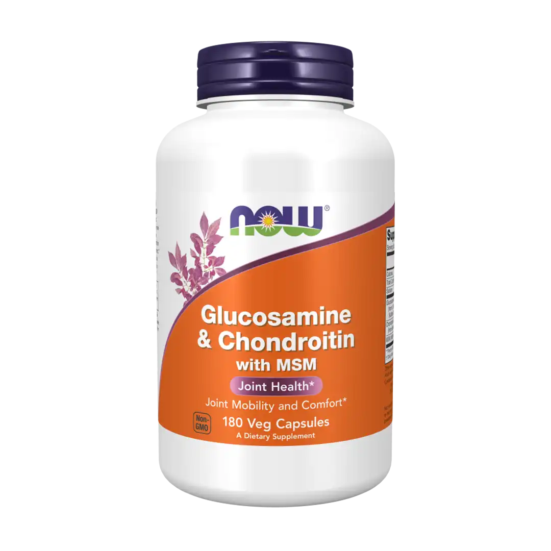 NOW Foods Glucosamine & Chondroitin with MSM Vegi Capsules, 90's