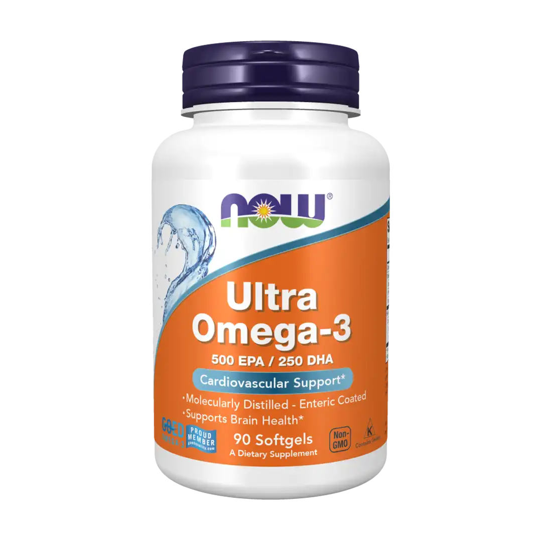 NOW Foods Ultra Omega-3 Bovine Gelatin Softgels, 90's