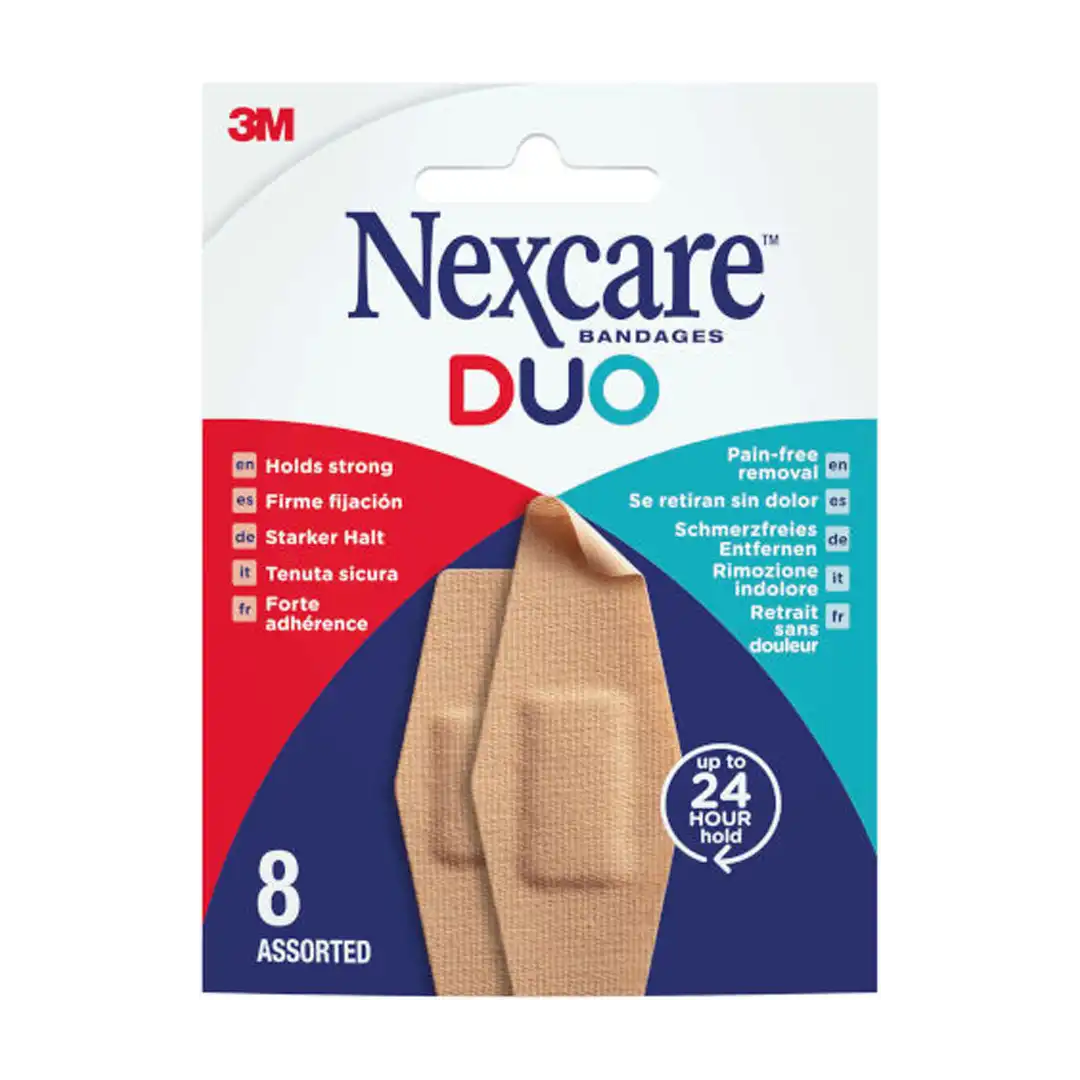 Nexcare 3M DUO Plaster Assorted, 8's