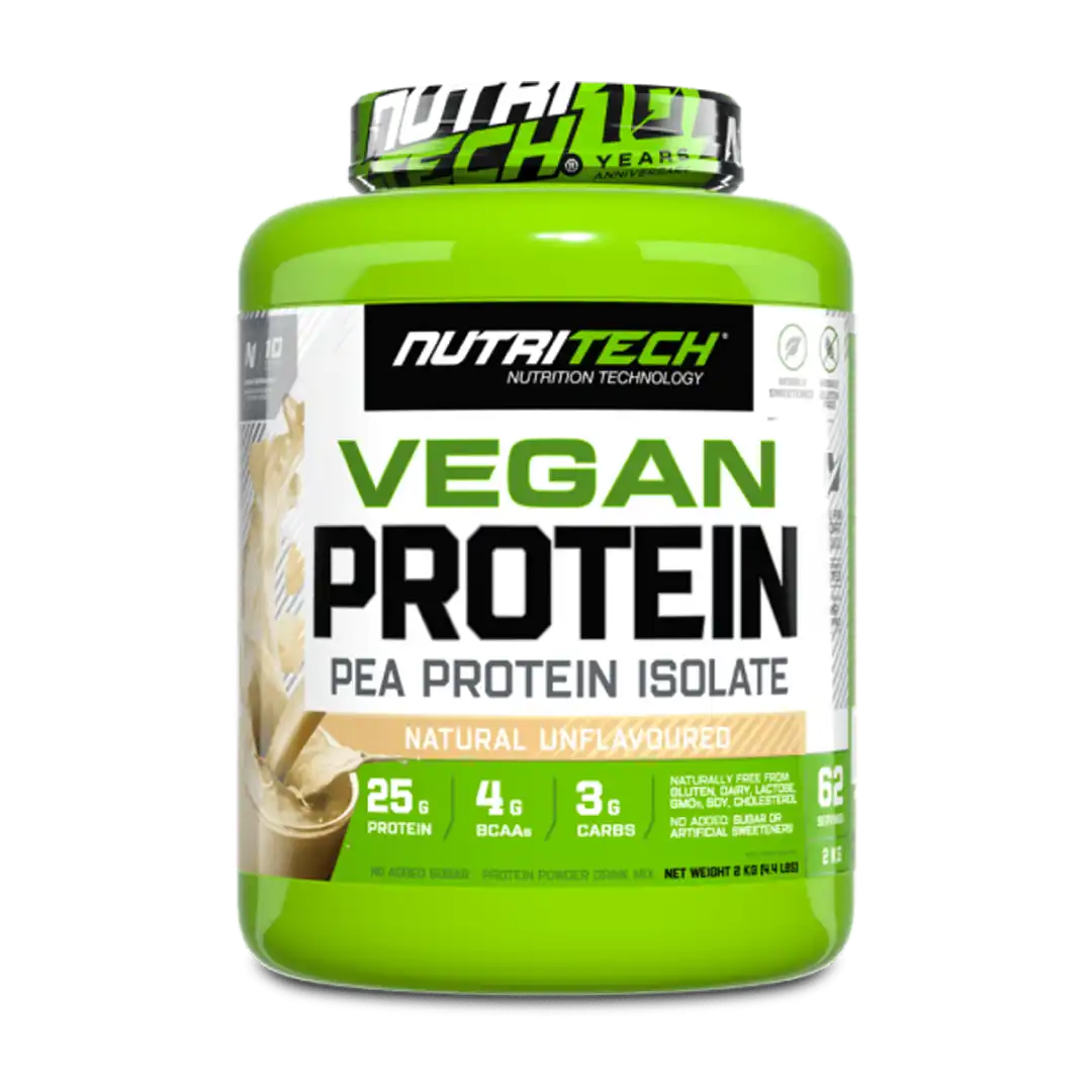 Nutritech 100% Vegan protein 2Kg, Unflavoured