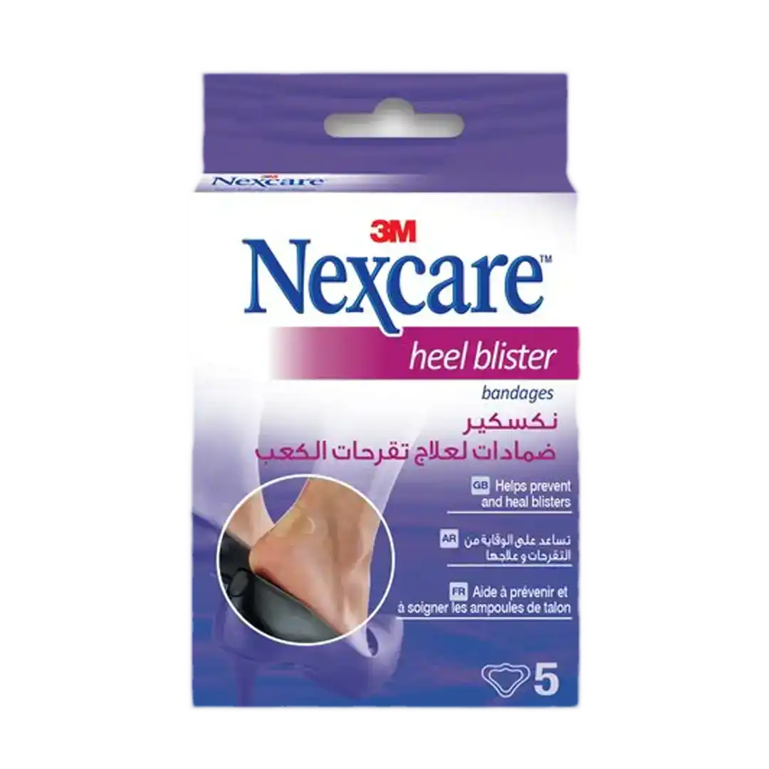 Nexcare 3M Heel Blister Plasters 45mm x 70mm, 5's