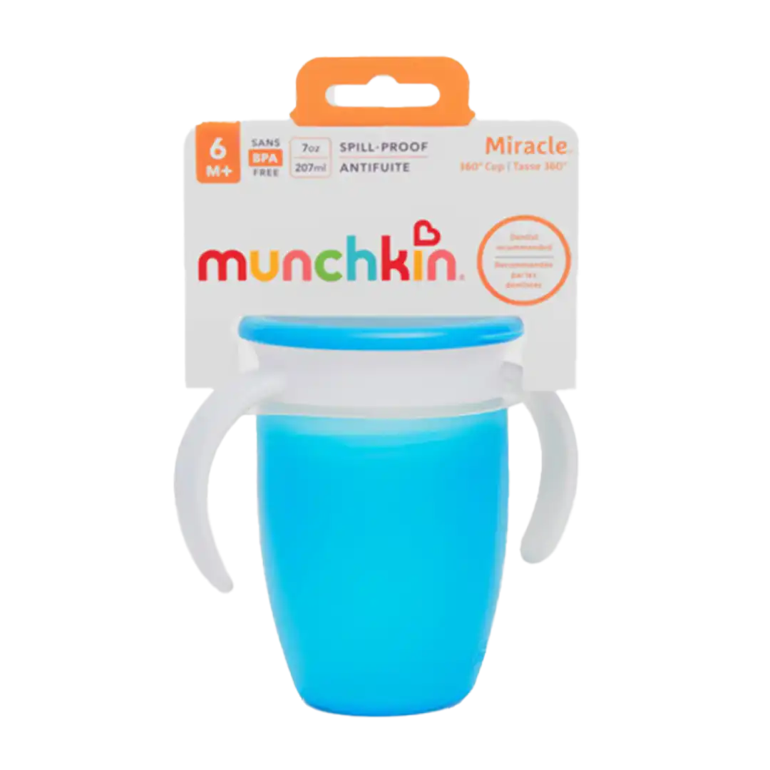 Munchkin Miracle 360° Trainer Cup with Lid 207ml, Assorted