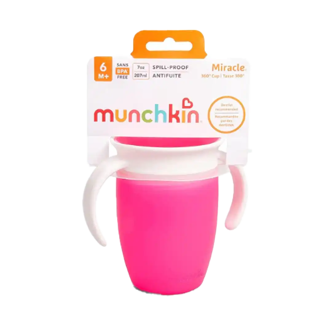 Munchkin Miracle 360° Trainer Cup with Lid 207ml, Assorted