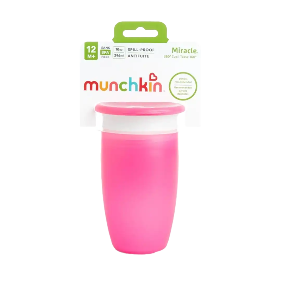 Munchkin Miracle 360° Degree Sippy Cup with Lid 296ml, Assorted