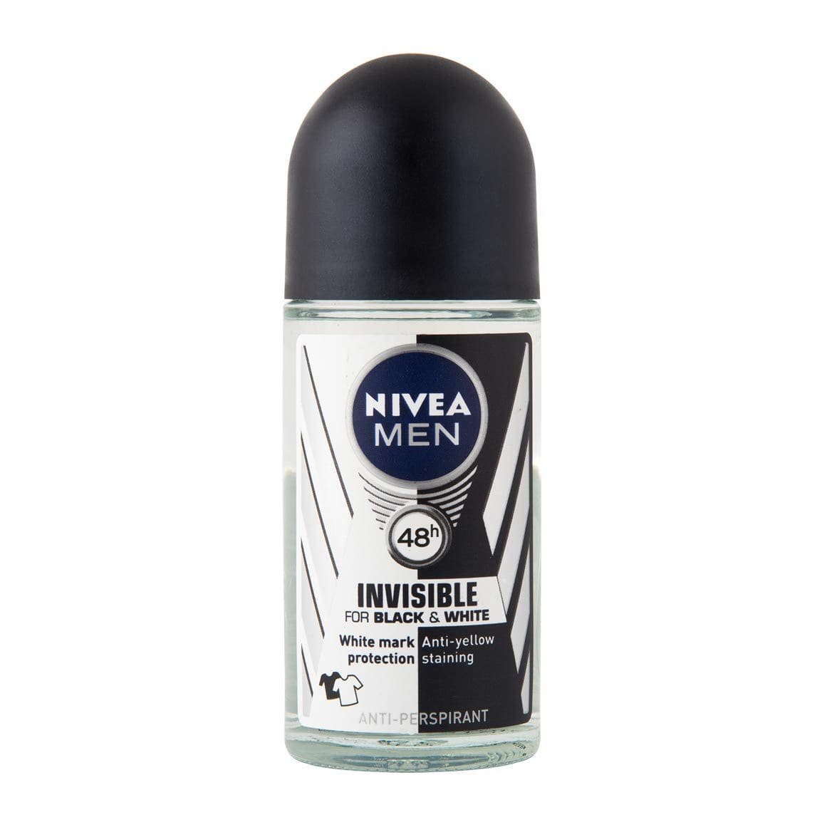 Nivea Men Anti-Perspirant Roll On Invisible for Black and White Assorted, 50ml