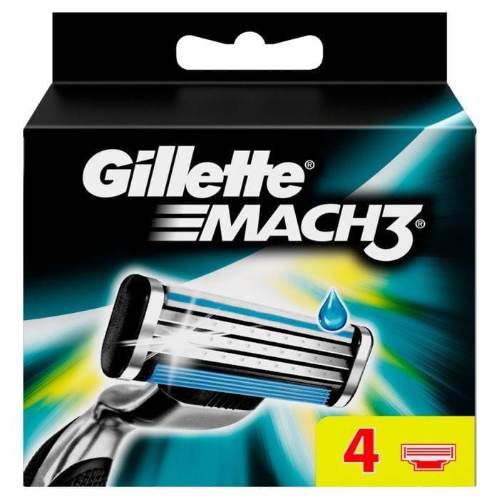 Gillette Toiletries Gillette Mach3 Razor Blades, 4's 3014260243531 45738