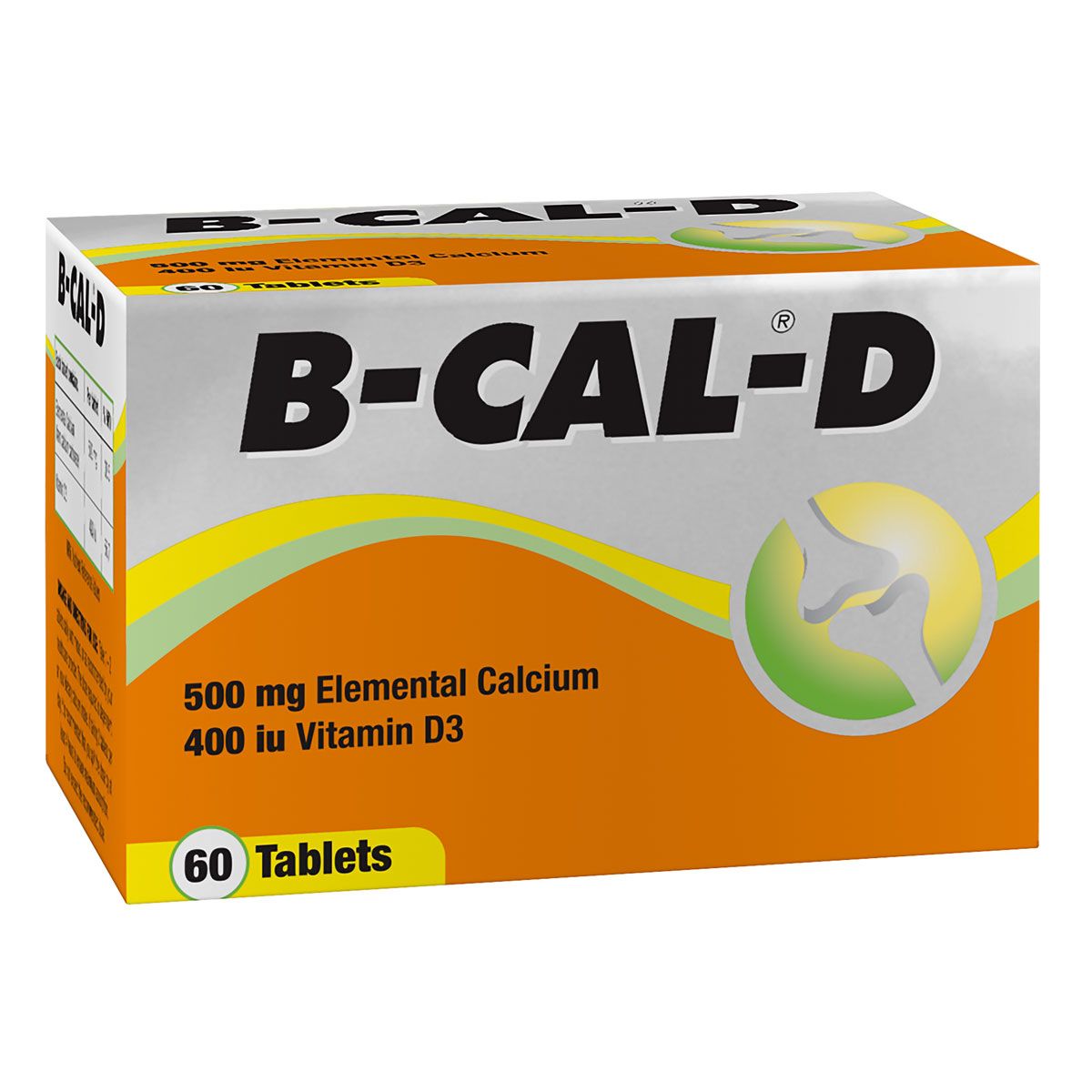B-Cal-D Swallow Tablets 500mg, 60's